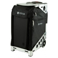 ZUCA Pro Travel Black/Silver (черный чехол, серебристая рама). Cумка-сиденье на колесах для путешествий, защитный чехол, 1 косметичка, 5 чехлов ZUCA (США). Большая прозрачная косметичка в ПОДАРОК