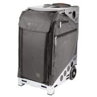 ZUCA Pro Travel Gray/Silver (серый чехол, серебристая рама). Cумка-сиденье на колесах для путешествий, защитный чехол, 1 косметичка, 5 чехлов ZUCA (США). Большая прозрачная косметичка в ПОДАРОК