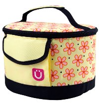 Сумка для пикника ZUCA Lunchbox, Flowerz. Ланч-бокс нежно-желтого цвета в розовый цветочек ZUCA (США)