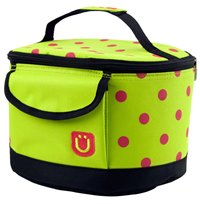 Сумка для пикника ZUCA Lunchbox Spotz. Ланч-бокс зеленая в розовый горошек ZUCA (США)