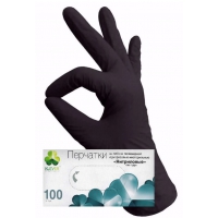 Перчатки нитриловые KLEVER черные размер S, 100 штук