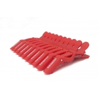 Зажим для волос Дракон Красный Toni&Guy L021-10 пластиковый, 10 штук, длина 100 мм