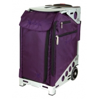 ZUCA Pro Artist Purple/Silver (фиолетовый чехол, серебристая рама). Cумка-сиденье на колесах для стилистов, защитный чехол, 1 малая, 4 большие косметички ZUCA (США). Большая прозрачная косметичка ПРОФМАГАЗИН.РФ в ПОДАРОК