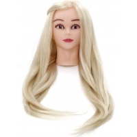 Учебная голова манекен Анна 50-60 см. Блондинка 100% натуральные волосы Animal Hair 180C. Без штатива