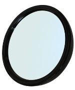 Зеркало Dewal MR-9M45 заднего вида, круглое с ручкой, цвет черный, корпус пластик, диаметр 23.5 см