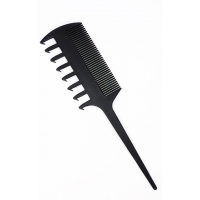 Расческа Hs53439 для мелирования пластиковая. Стайпер для мелирования, окрашивания и расчесывания волос, длина 215 мм