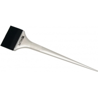 Кисть-лопатка для окрашивания Dewal JPP144. Черная силиконовая широкая 54 мм с белой ручкой