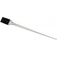 Кисть-лопатка для окрашивания прядей Dewal JPP149. Черная силиконовая узкая 22 мм с белой ручкой