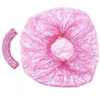 Шапочка Красивая для душа 100 шт. розовая полиэтиленовая