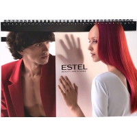Журнал для записи клиентов ESTEL Beauty Has A Name A1840 на кольцах. Горизонтальный альбомный формат. 160 дней. Календарь 2020-2021