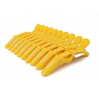 Зажим для волос Дракон Желтый Toni&Guy L021 пластиковый, 10 штук, длина 100 мм