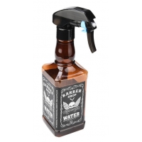 Распылитель воды с японской помпой Whiskey bottle BARBER Jack SHOP WATER 500 мл, цвет черный
