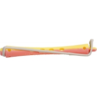 Коклюшки Dewal RWL2 (бигуди для химии) прямые длинные желто-розовые 7 мм, 12 штук