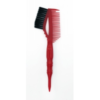 Кисть-расческа ALK-004 Красная для окрашивания волос, ширина 60 мм, черная щетина