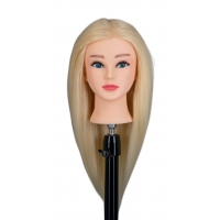 Учебная голова манекен Ангелина 50-55 см. Блондинка 100% славянские натуральные волосы Human Hair 230C. Без штатива