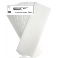 Бумага для депиляции MASTER Professional 100шт. полоски флизелин белый 70x200 мм