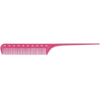Расческа YS-101 Pink 216 мм Розовая. Тонкий пластиковый хвост, стандартные зубцы, YS101 0571-101-07 Y.S. PARK (Япония)