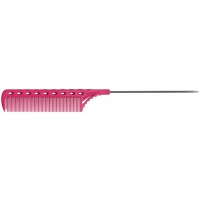 Расческа YS-108 Pink 223 мм Розовая. Утолщенный металлический хвост, стандартные зубцы, YS108 0571-108-07 Y.S. PARK (Япония)