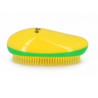 Щетка овальная Dewal Beauty DBT-03 Желто-зеленая, желтая подушка