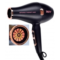 Фен для волос RIFF 777 профессиональный, черный. RIFF InfraRed Therapy Hair Ionic Sistem Ф777. Цифровой инфракрасный SPA-фен 2200 Вт