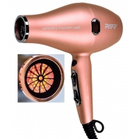 Фен для волос RIFF 777/1 профессиональный, коричневый Soft Touch. RIFF InfraRed Therapy Hair Ionic Sistem Ф777/1. Цифровой инфракрасный SPA-фен 2200 Вт